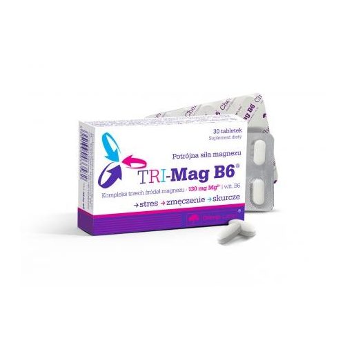 Olimp Labs® TRI-Mag B6™, a magnézium hároszoros ereje! 3 magnéziumsót egyesítő magnéziumpótló készítmény