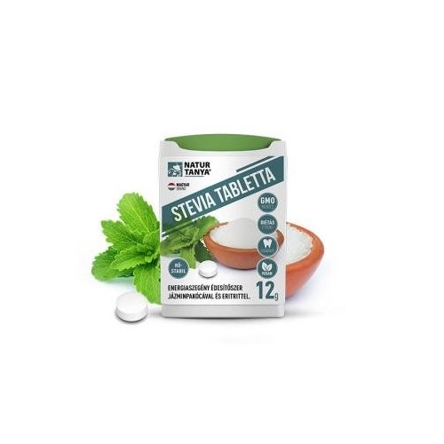 Dr. Natur étkek, Stevia tabletta (Édesfű, Jázminpakóca) Mellékíz-mentes, természetes édesítőszer 200 db