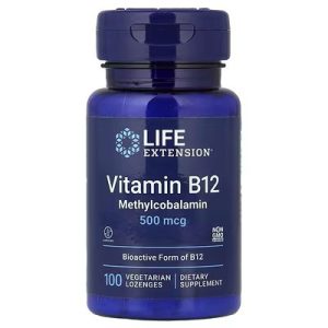 B-12 500mcg vitamin mathylcomalamin  100db LIFE extensio