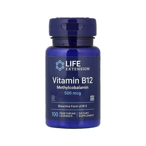 B-12 500mcg vitamin mathylcomalamin  100db LIFE extensio